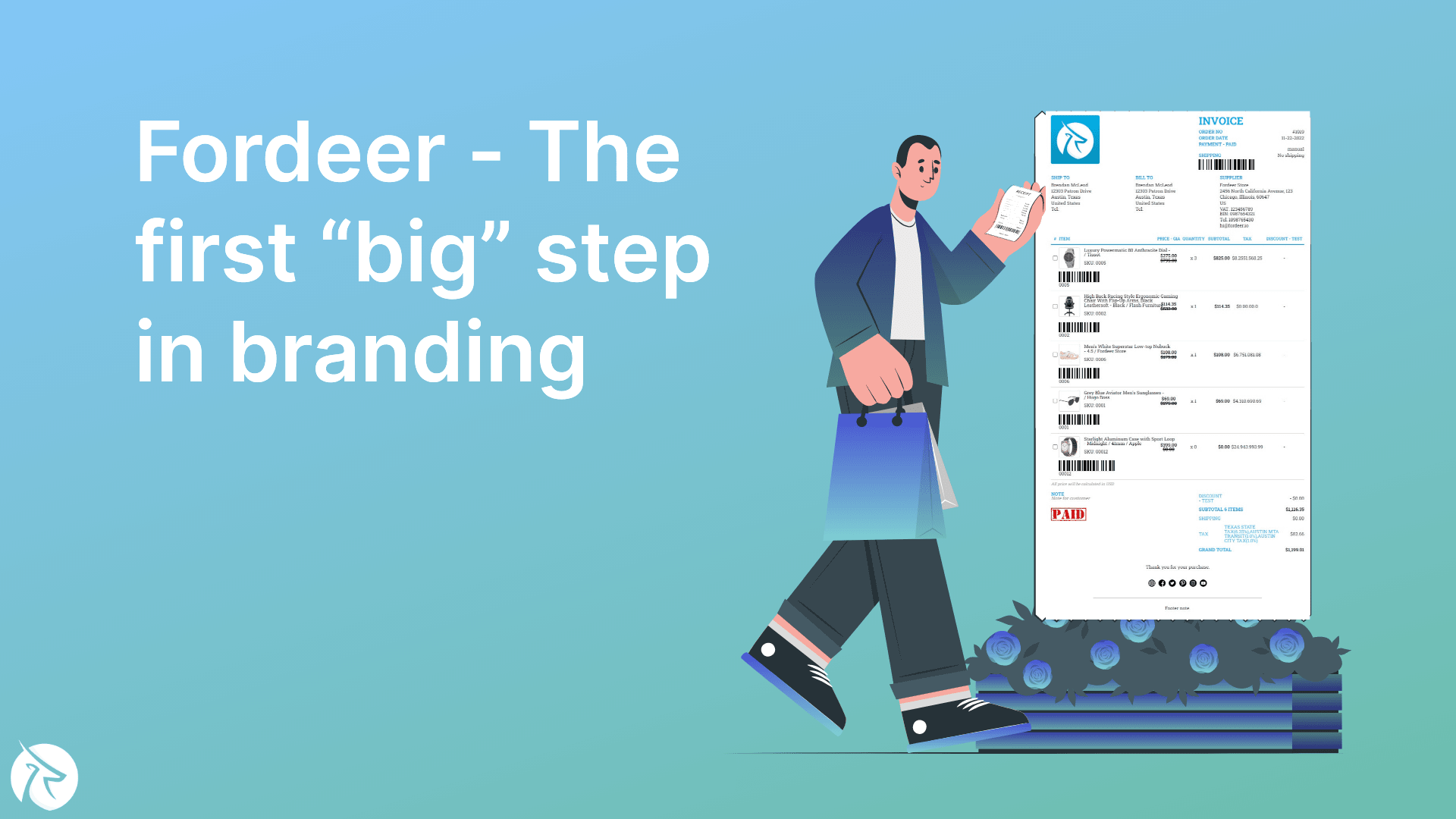Fordeer Invoice Order Printer - the first “big” step in branding Shopify stores