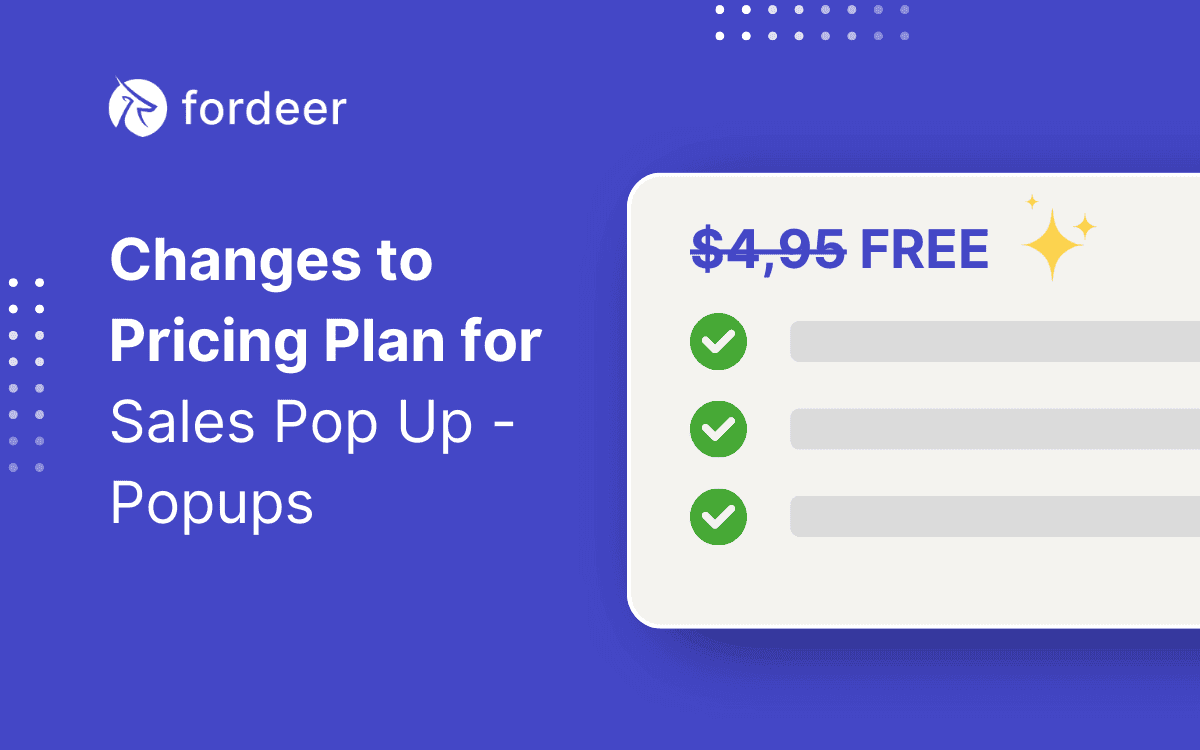 Changes to Pricing Plan for Sales Pop-up & Popups