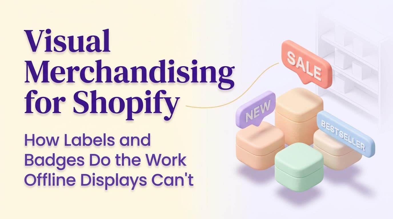 Visual Merchandising for Shopify: How Labels and Badges Do the Work Offline Displays Can't